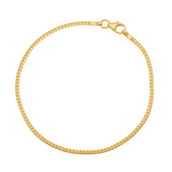 Bracelet en or jaune, maille gourmette
