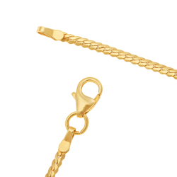 Bracelet en or jaune, maille gourmette