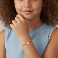 Bracelet cordon en or jaune et laque, crabe