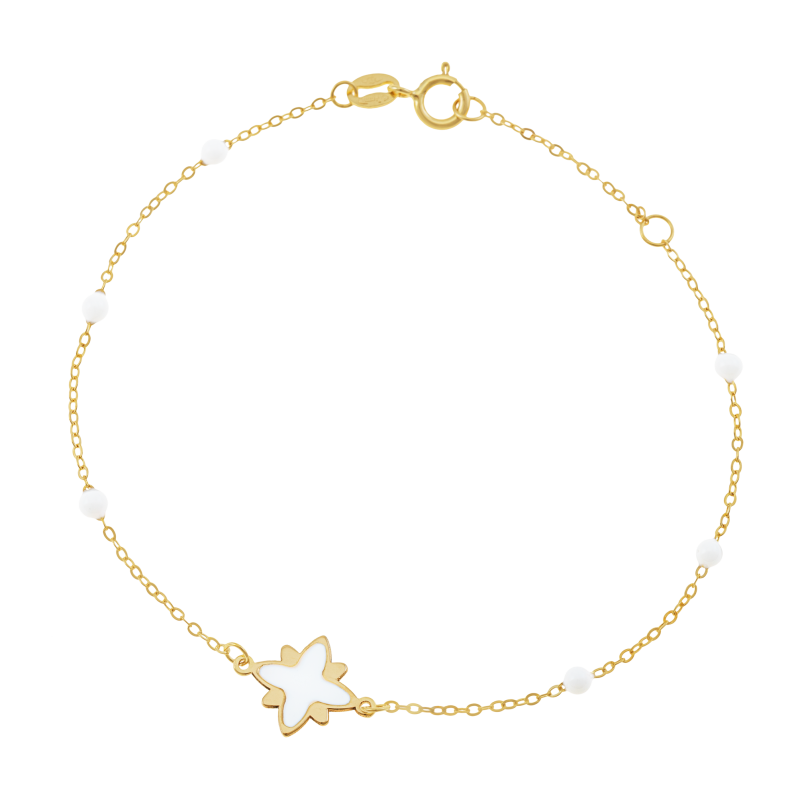 Bracelet en or jaune et laque