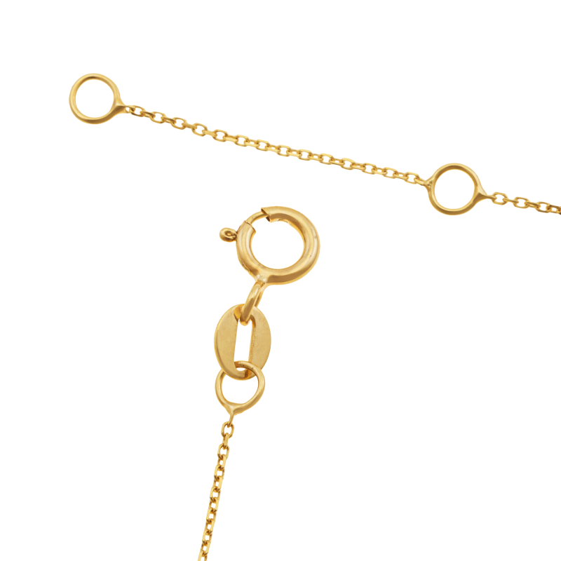 Bracelet en or jaune et oxydes de zirconium, coeurs
