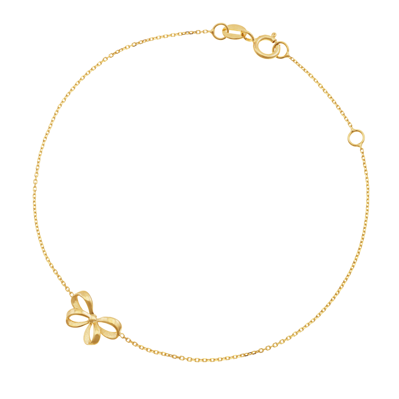 Bracelet en or jaune, noeud 