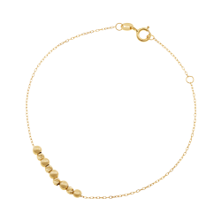 Bracelet en or jaune, boules
