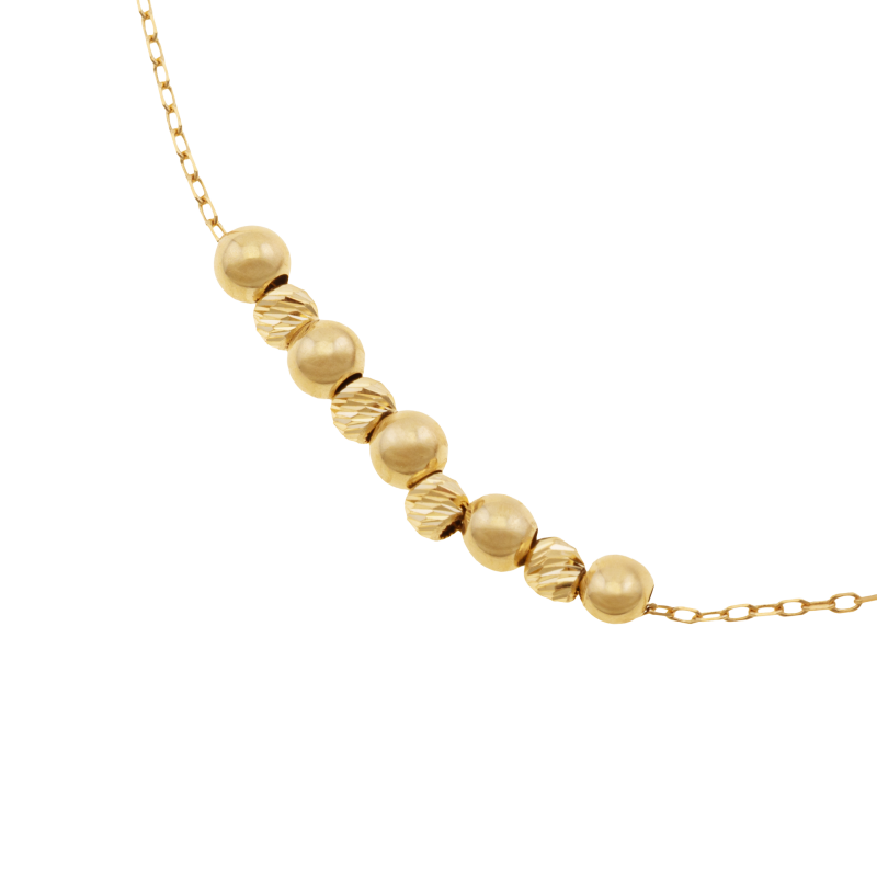 Bracelet en or jaune, boules