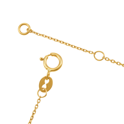 Bracelet en or jaune et oxydes de zirconium, fleur