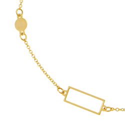 Bracelet en or jaune, rectangle