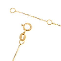 Bracelet en or jaune et laque, coeurs