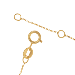 Bracelet en or jaune et laque, chat