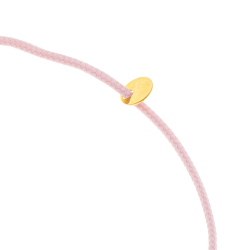Bracelet cordon en or jaune, laque et oxyde de zirconium, zèbre
