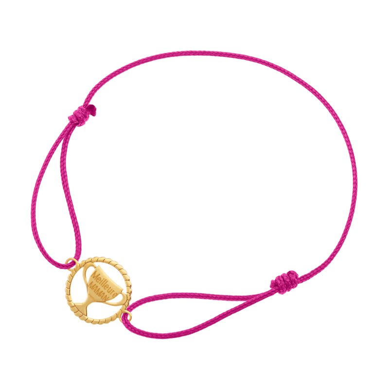 Bracelet cordon en or jaune, coupe
