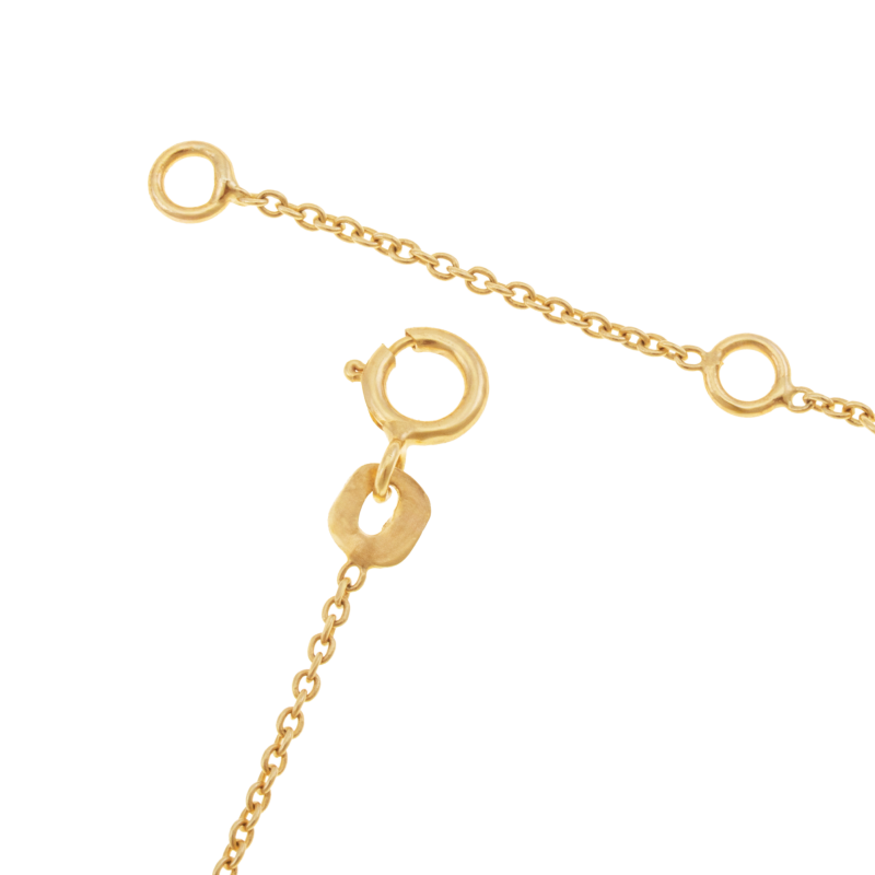 Bracelet identité en or jaune , maille boules facetées