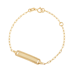 Bracelet identité en or jaune