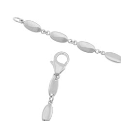 Bracelet en or jaune et argent rhodié, olive