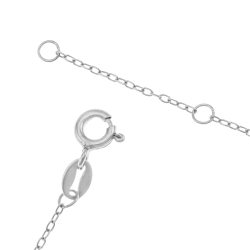 Bracelet en or jaune et argent rhodié, maille ovale