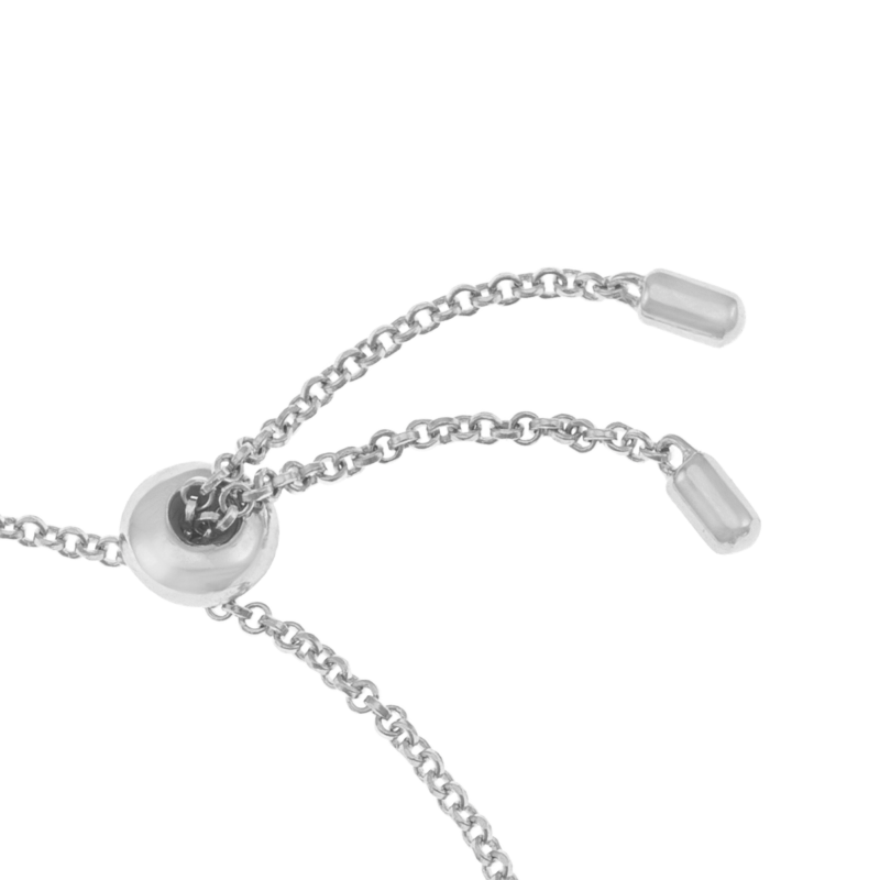 Bracelet en or jaune et argent rhodié, oxydes de zirconium