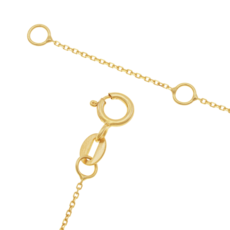 Bracelet en or jaune et argent rhodié 