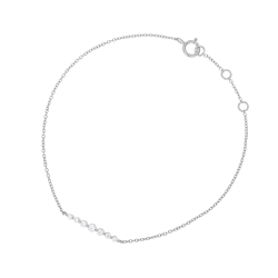 Bracelet en platine et oxydes de zirconium