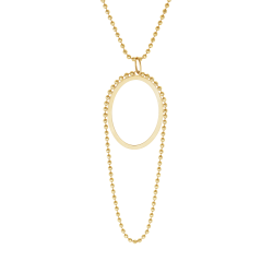 Collier en or jaune, maille boule