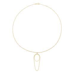 Collier en or jaune, maille boule