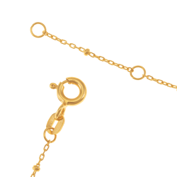 Collier en or jaune, feuille