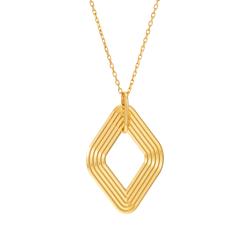 Collier en or jaune, losange