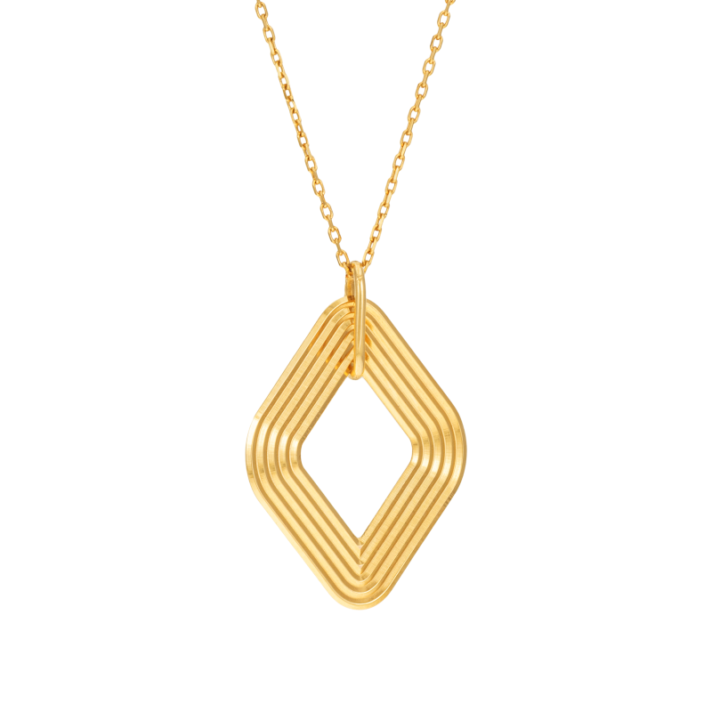 Collier en or jaune, losange