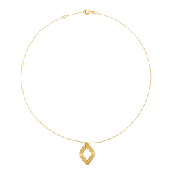 Collier en or jaune, losange