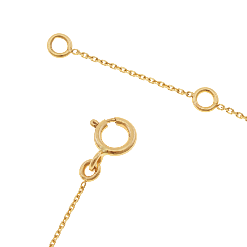 Collier en or jaune et oxyde de zirconium, Amour