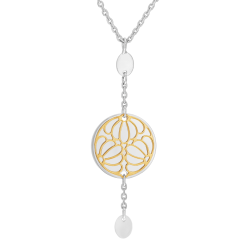 Collier en or jaune et argent rhdoié