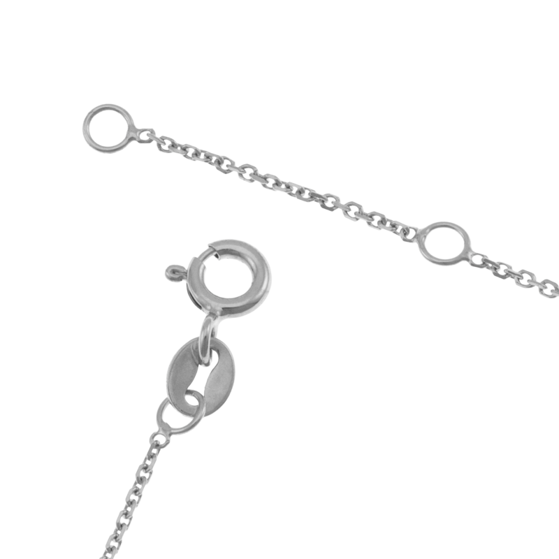 Collier en or jaune et argent rhodié, multi chaînes 