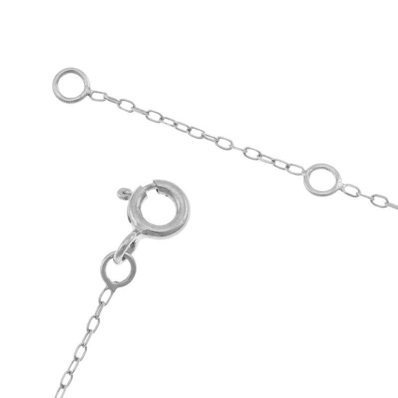 Collier en or jaune et argent rhodié, oxydes de zirconium