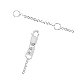 Collier en or jaune et argent rhodié, oxydes de zirconium