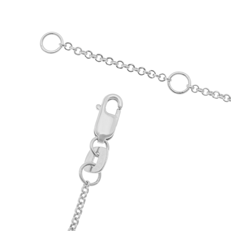 Collier en or jaune et argent rhodié, oxydes de zirconium
