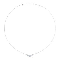 Collier en platine et oxydes de zirconium