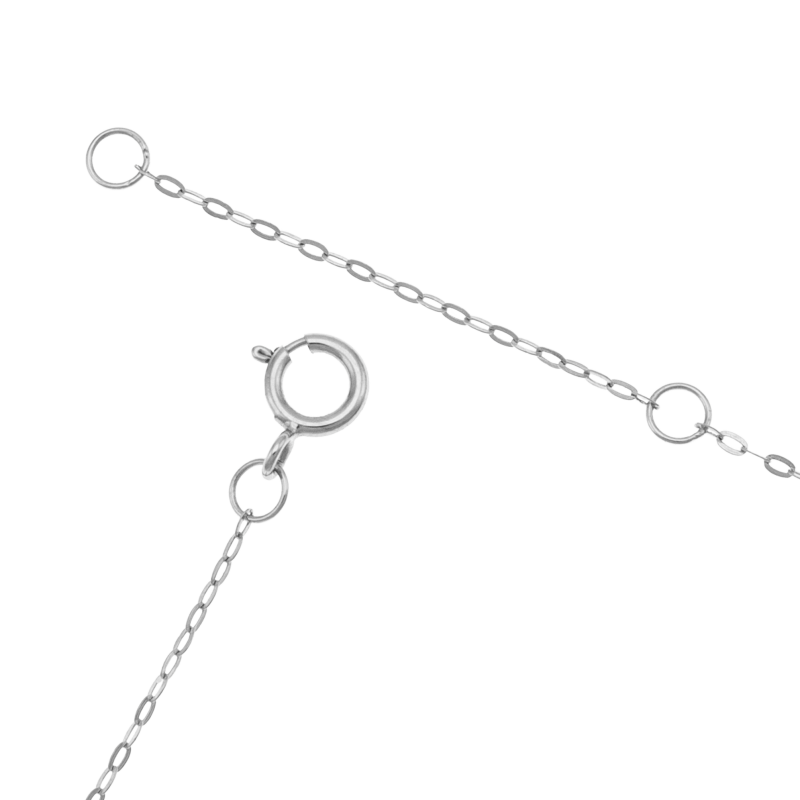 Collier en platine et oxydes de zirconium