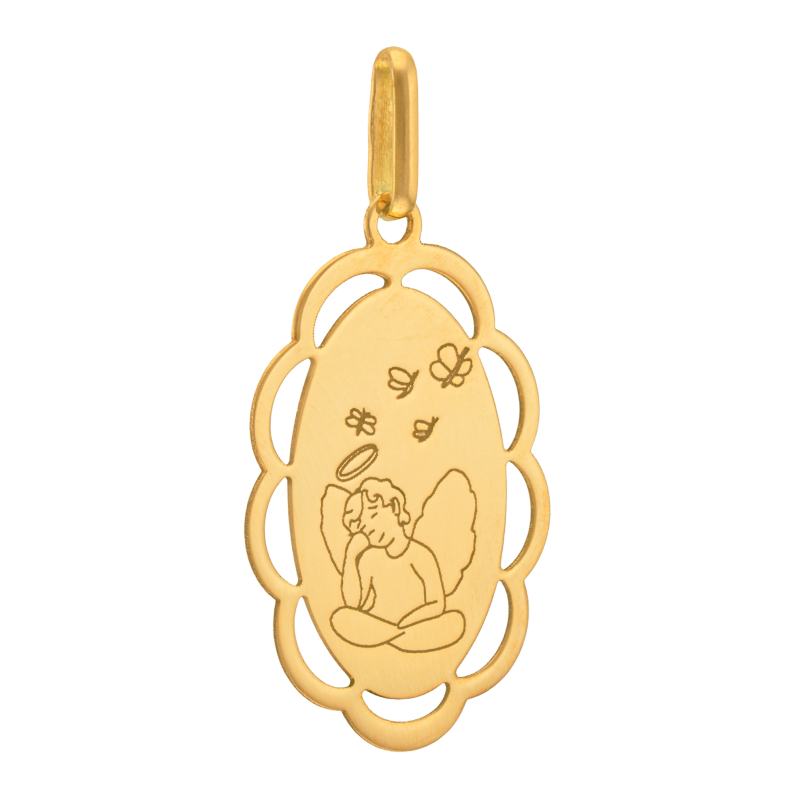 Médaille en or jaune, Ange