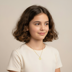 Médaille zodiaque en or jaune, gémeaux