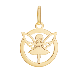 Pendentif en or jaune, fée