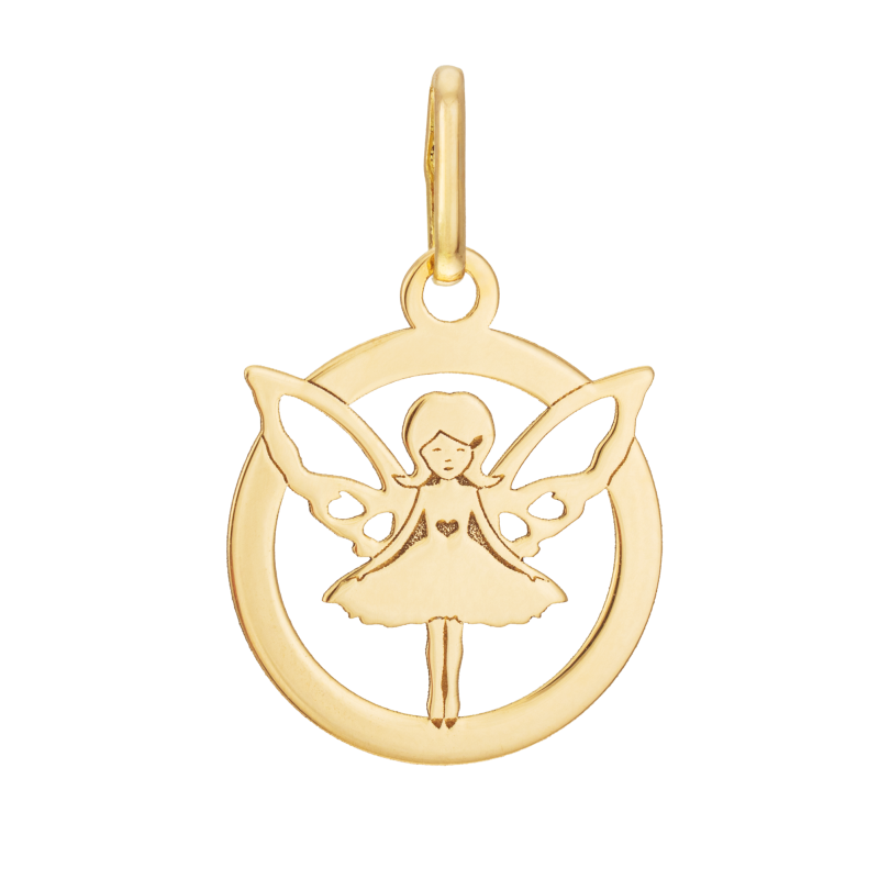 Pendentif en or jaune, fée