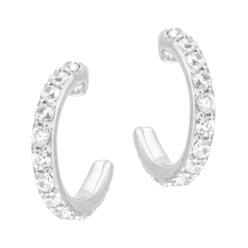 Créoles en platine et oxydes de zirconium