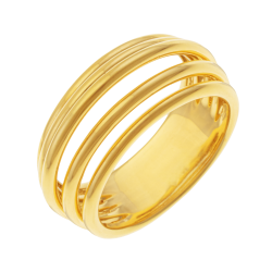 Bague en plaqué or, doré à l'or fin , multi-anneaux