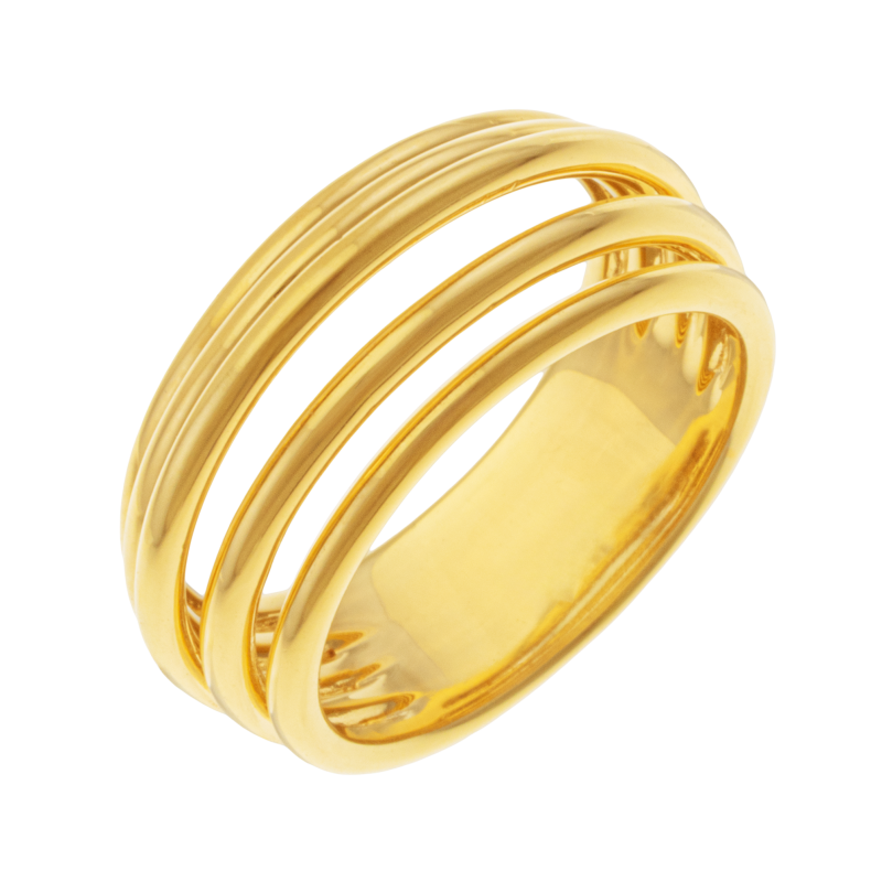Bague en plaqué or, doré à l'or fin , multi-anneaux