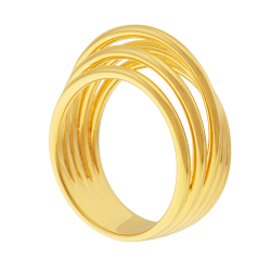 Bague en plaqué or, doré à l'or fin , multi-anneaux