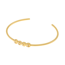 Bracelet jonc en plaqué or et oxydes de zirconium, LOVE