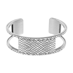 Bracelet jonc Méli Versa en acier et laque, 20mm