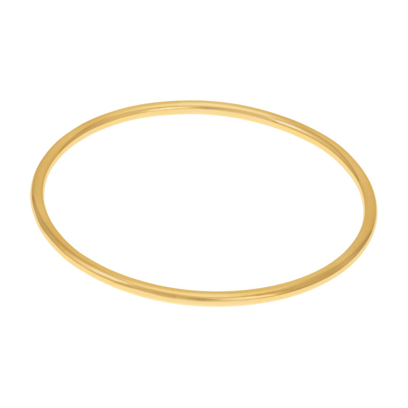 Bracelet jonc en plaqué or, doré à l'or fin, 3mm