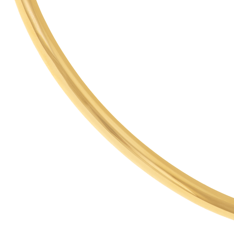 Bracelet jonc en plaqué or, doré à l'or fin, 3mm