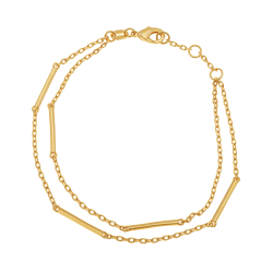 Bracelet en plaqué or, doré à l'or fin, double