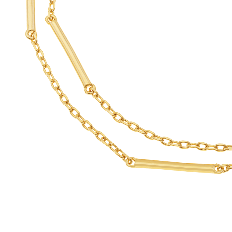 Bracelet en plaqué or, doré à l'or fin, double