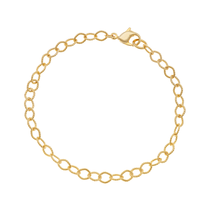 Bracelet en plaqué or, doré à l'or fin, maille fantaisie